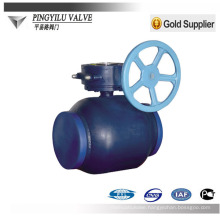 Carbon steel full welded worm gear ball valve